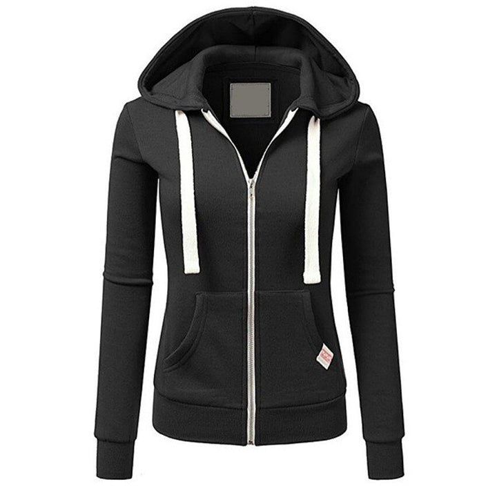 Damen Kapuzenjacke mit Reißverschluss taillierter Sweatshirt-Hoodie aus Baumwollmischung Echo Archiv