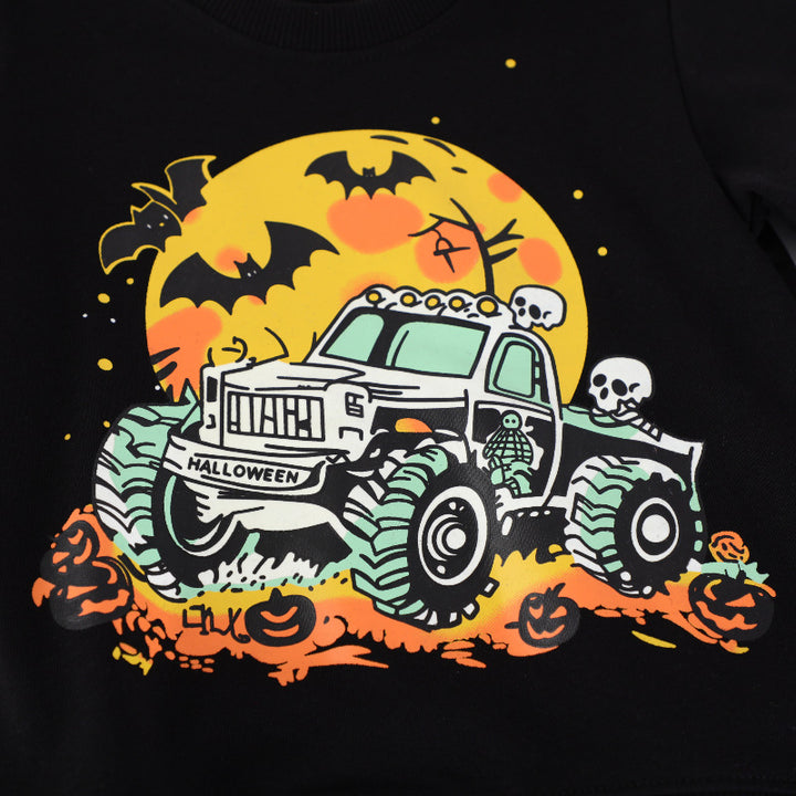 Jungen Sweatshirt mit gruseligem Monster-Truck-Motiv Echo Archiv