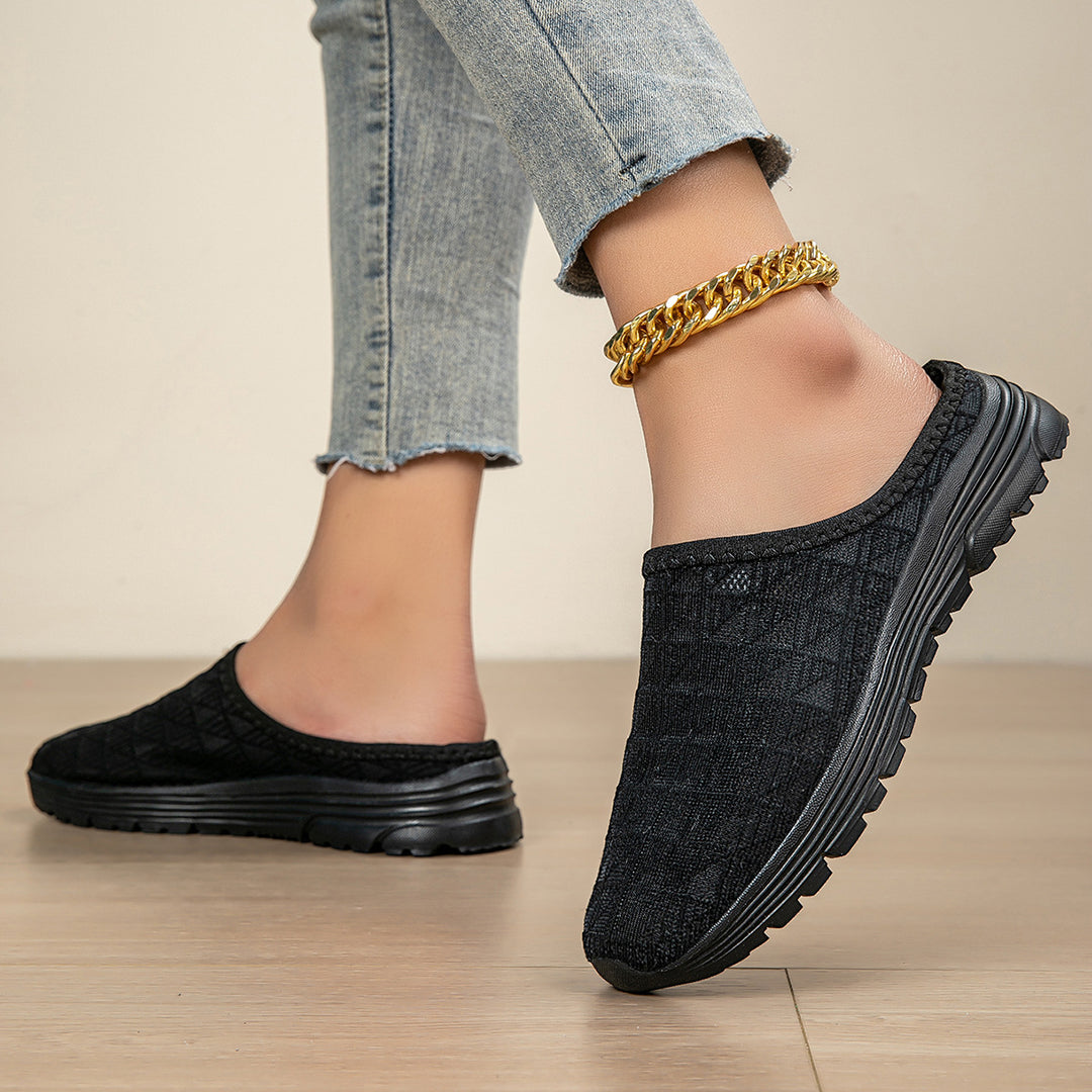 Damen nan atmungsaktiver Netz-Slipper mit Diamantstruktur-Obermaterial und gedämpfter Leichtsohle Echo Archiv