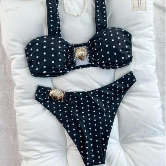 Damen Bandeau-Bikini-Set mit Muschel-Detail Echo Archiv