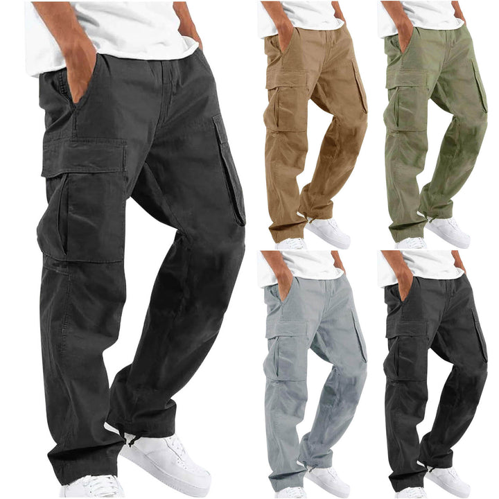 Herren nan lockere Cargo-Hose mit großzügigen Klappentaschen, elastischem Bund und Kordelzug Echo Archiv