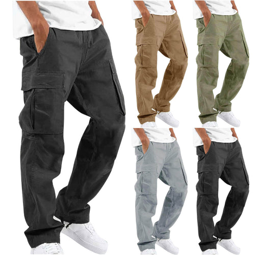 Herren nan lockere Cargo-Hose mit großzügigen Klappentaschen, elastischem Bund und Kordelzug Echo Archiv