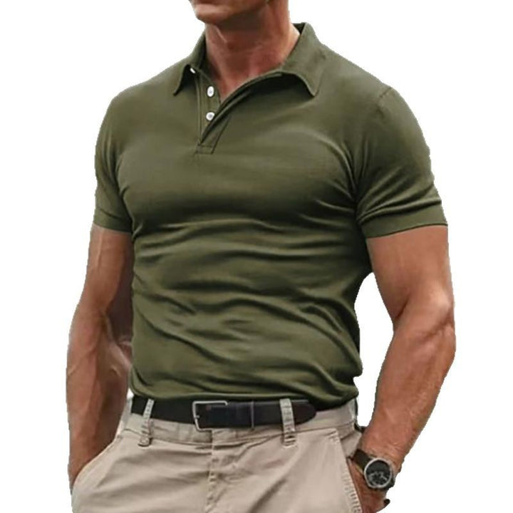 Herren Poloshirt aus hoch atmungsaktivem Baumwollmix mit elastischen Ärmeln Echoarchiv