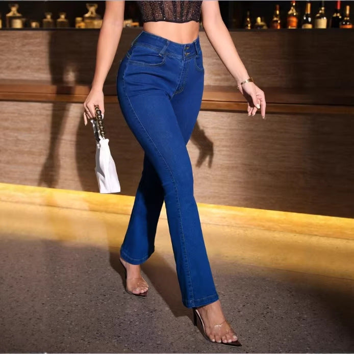 Damen Sculptende High‑Waist Bootcut‑Jeans mit sculptendem Stretchbund Echo Archiv