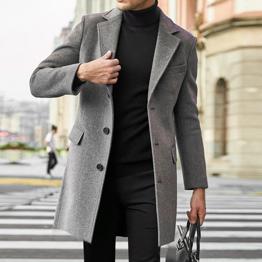 Herren eleganter Woolcoat Echoarchiv