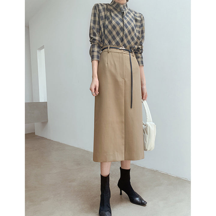 Damen Eleganter Midi-Rock mit seitlichem Schlitz Echoarchiv
