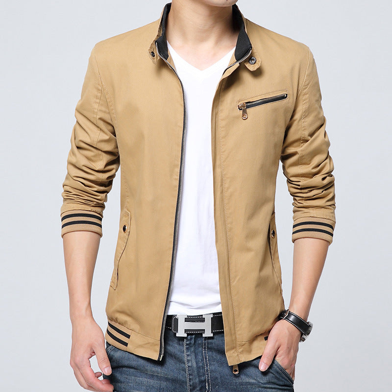 Herren sportliche Übergangsjacke mit Kinnschutz und praktischen Taschen Echoarchiv
