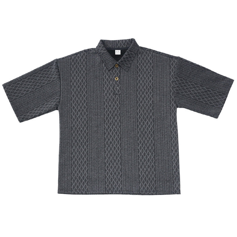 Herren Polohemd mit strukturiertem Design und modernem Kragen Echoarchiv