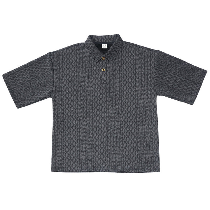 Herren Polohemd mit strukturiertem Design und modernem Kragen Echoarchiv