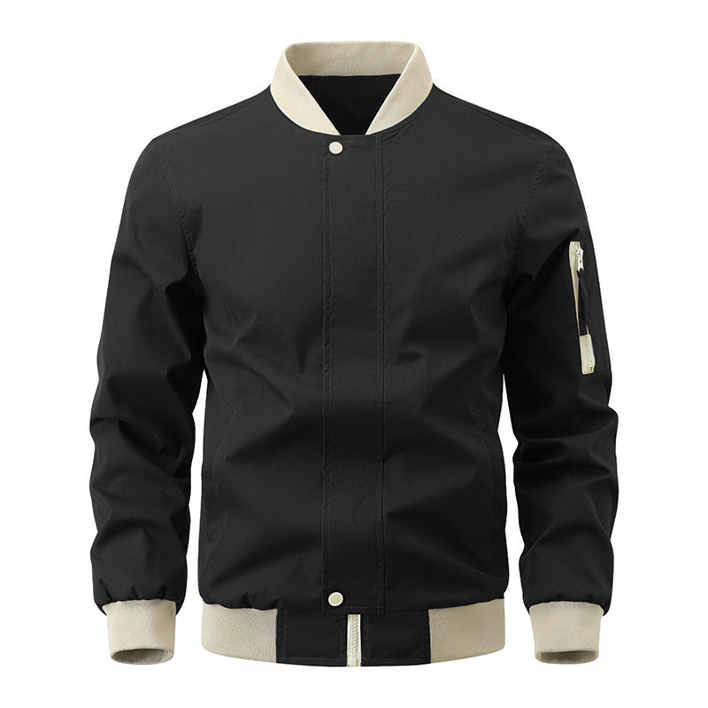 Herren sportliche Bomberjacke mit elastischen Bündchen und praktischen Reißverschlusstaschen Echoarchiv