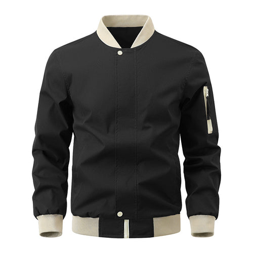 Herren sportliche Bomberjacke mit elastischen Bündchen und praktischen Reißverschlusstaschen Echoarchiv