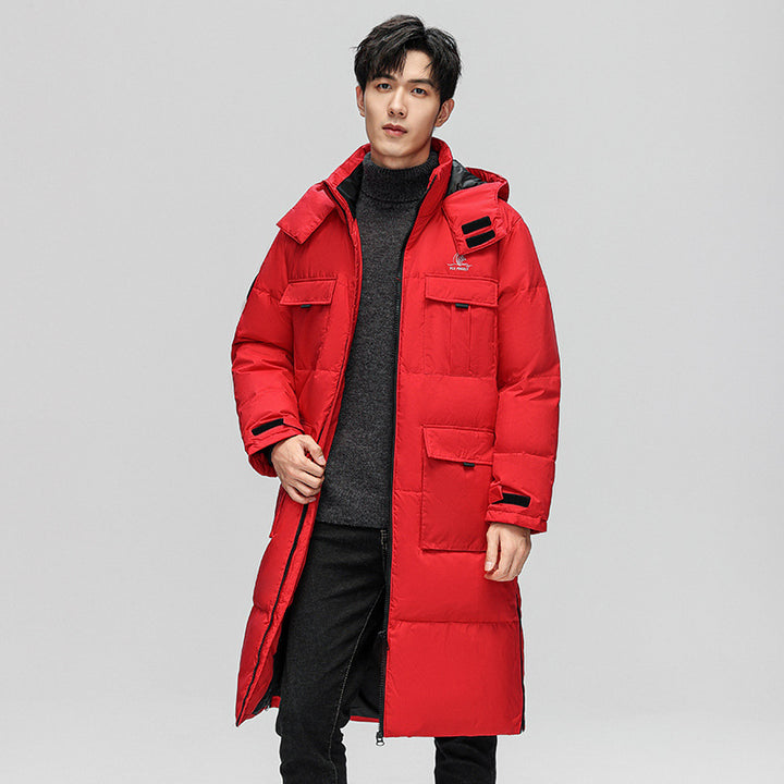 Herren lange Winterjacke mit praktischen Taschen und isolierendem Futter Echoarchiv