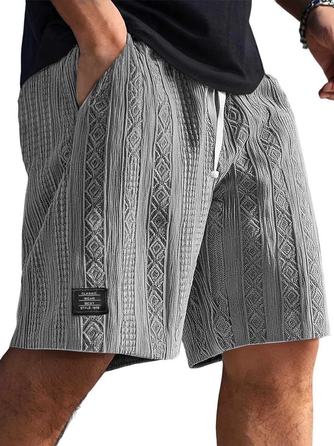 Herren Stilvolle Freizeithosen im lässigen Strickdesign Echoarchiv