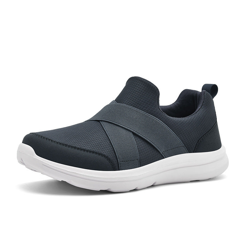 Damen nan elastischer Slip-On Komfort-Sneaker mit atmungsaktivem Strickoberteil, gekreuzten Stretchriemen und dämpfender EVA-Sohle Echo Archiv