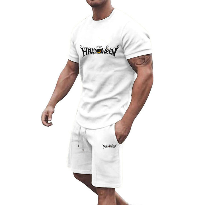 Herren lässiges Halloween-Set mit T-Shirt und Shorts Echoarchiv