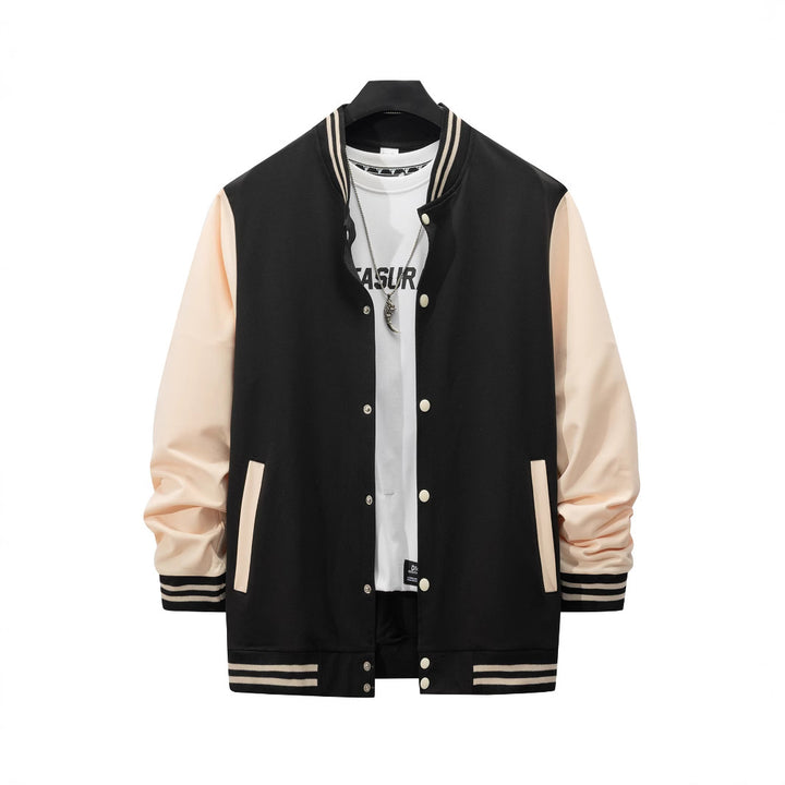 Herren moderne Collegejacke mit Kontrastärmel Echoarchiv