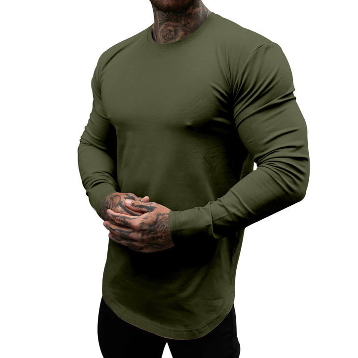Herren Langarmshirt aus weichem, elastischem Baumwollmix mit Rundhalsausschnitt Echoarchiv
