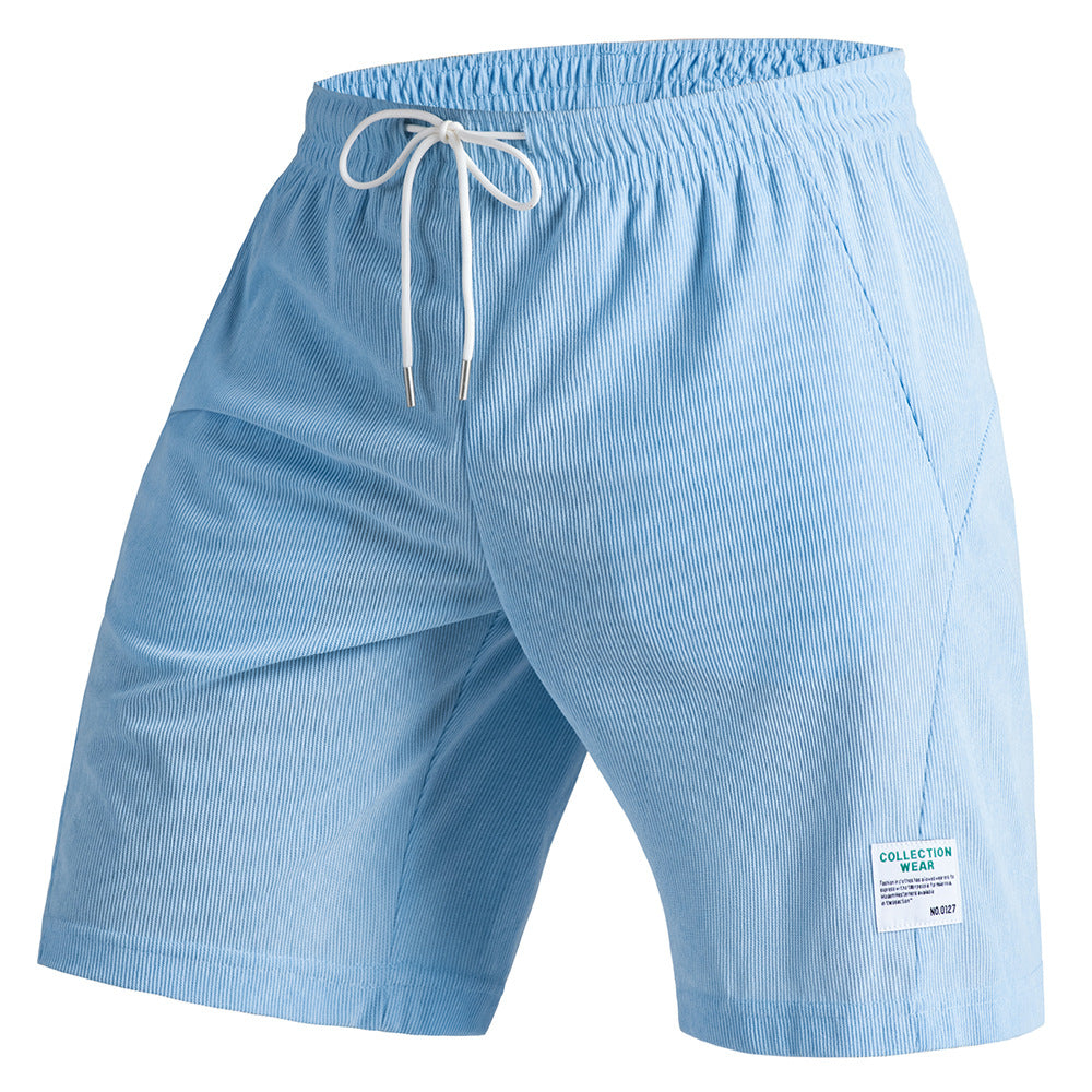 Herren leichte Cord-Shorts mit elastischem Bund und verstellbarem Kordelzug Echoarchiv