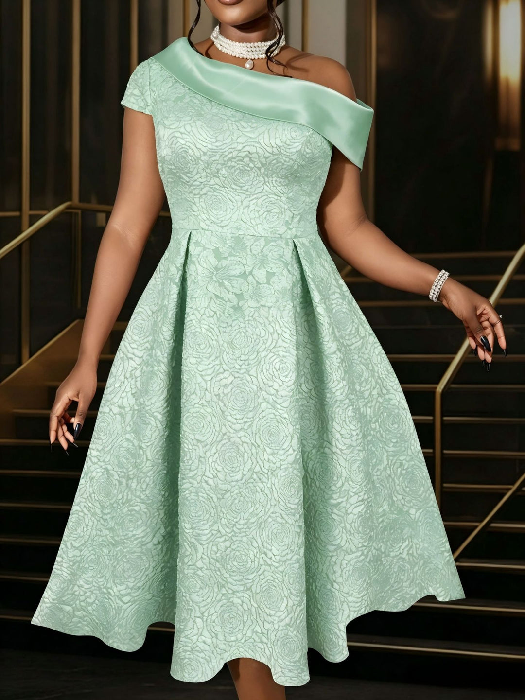 Damen elegantes A-Linien Kleid Echo Archiv