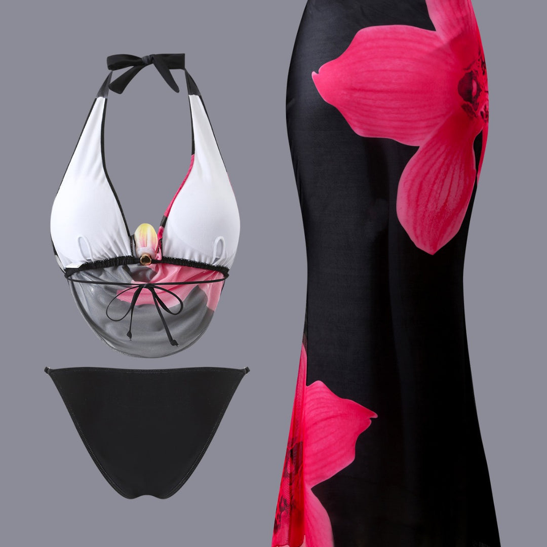 Damen Bikini-Set mit floralem Design und elegantem Wickeloberteil Echo Archiv