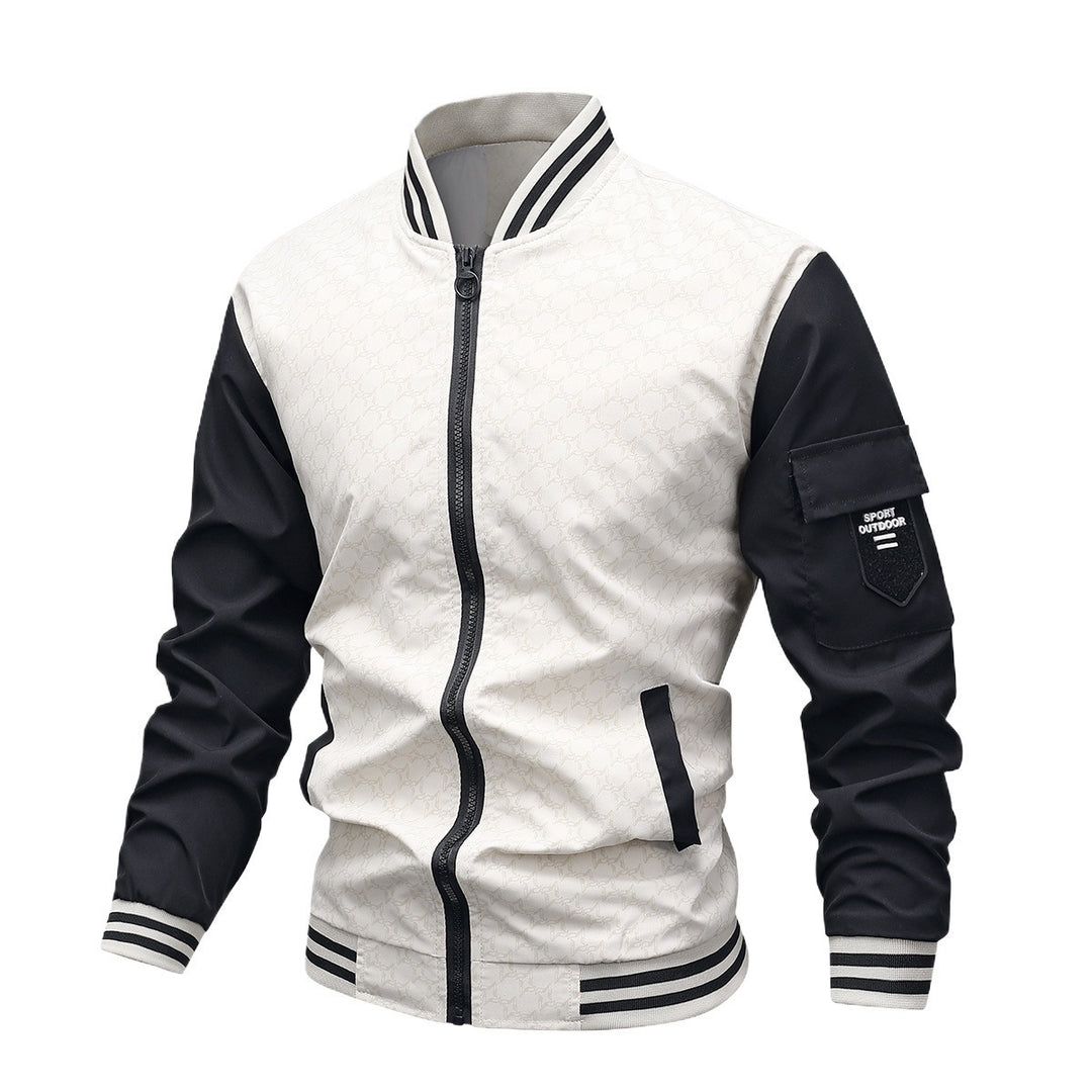 Herren Modische Bomberjacke mit Stehkragen Echo Archiv