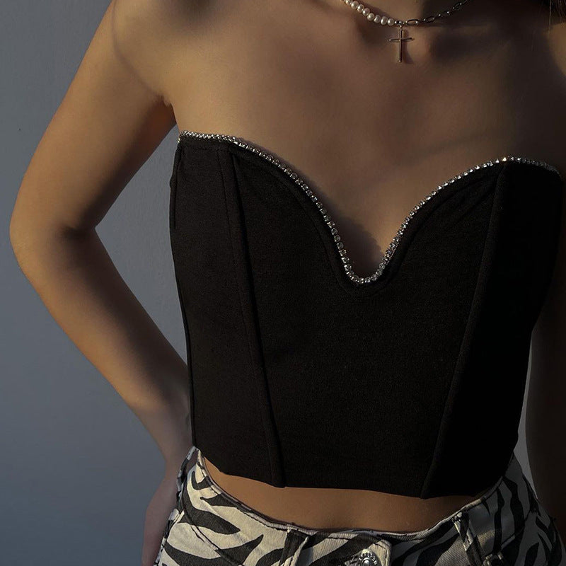 Damen Bustier-Oberteil mit herzförmigem Ausschnitt und elegantem Glamour Echo Archiv