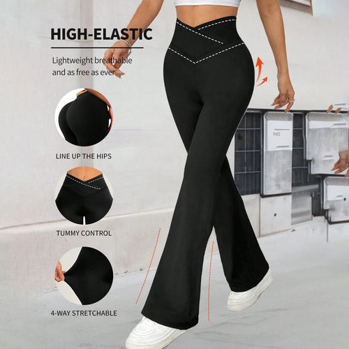 Damen Hochgeschnittene Yoga-Leggings mit Bauchkontrolle und 4-Wege-Stretch Echo Archiv