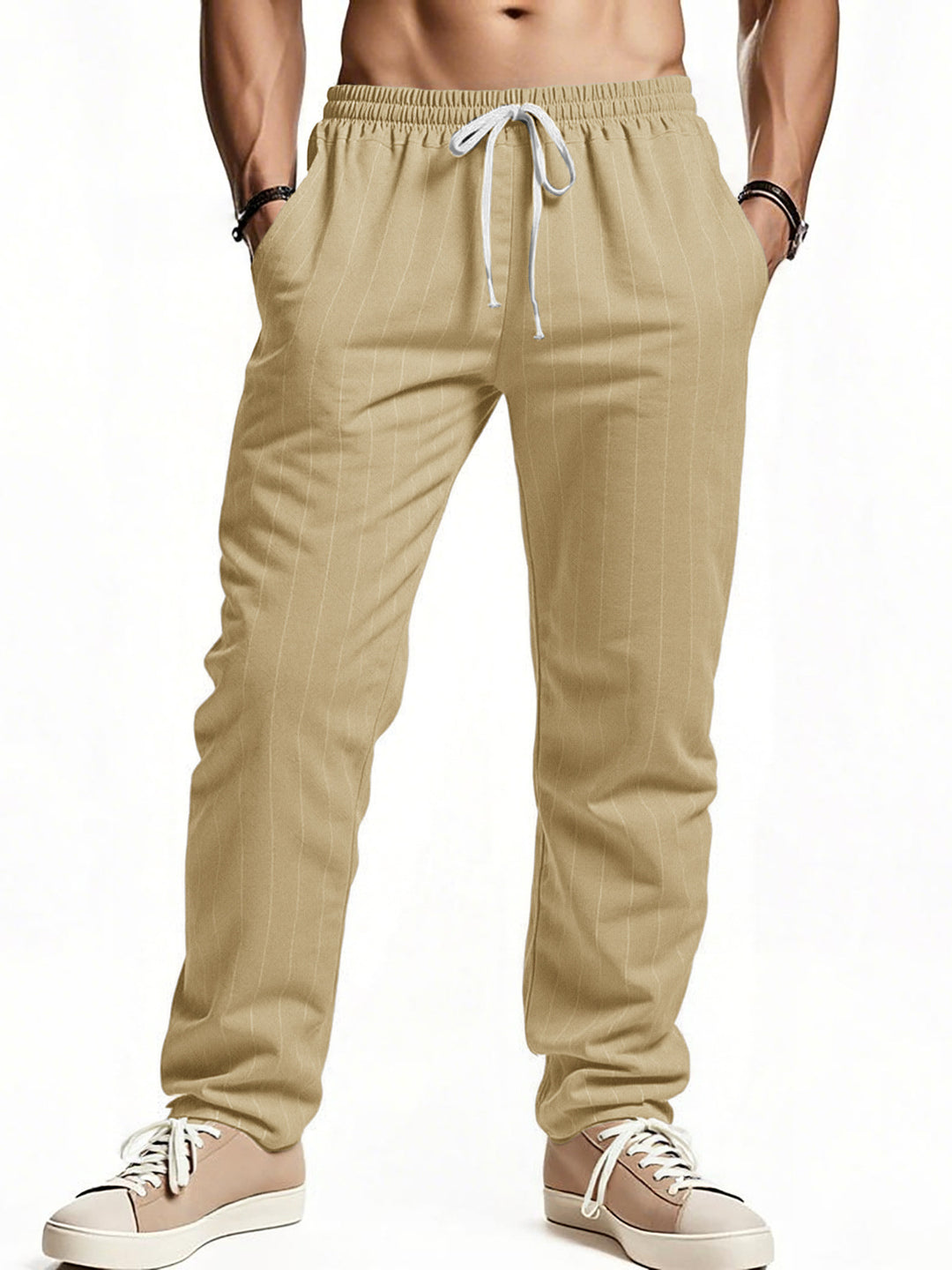 Herren komfortable Freizeithose mit gestreiftem Design Echoarchiv