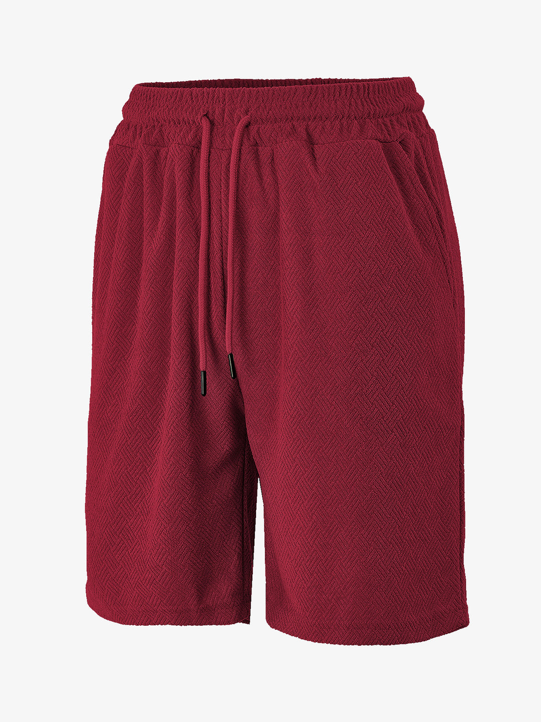 Herren nan Frottee-Shorts mit Fischgrätstruktur, elastischem Kordelbund und Seitentaschen Echo Archiv