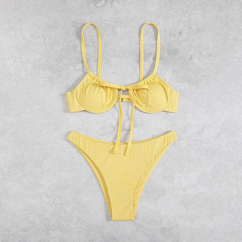 Damen Bikini-Set mit verstellbaren Trägern und raffinierten Rüschendetails Echo Archiv