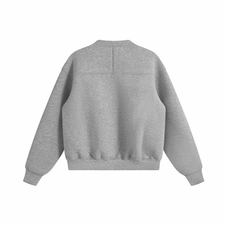 Unisex Oversize-Trainingsjacke im Boxy‑Schnitt mit kurzem Stehkragen und Zwei-Wege-Reißverschluss Echoarchiv