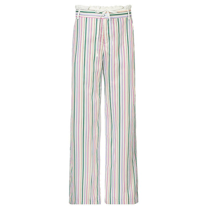 Damen lässige und bequeme Schlafhose mit hohe Taille und Kordelzug Echo Archiv