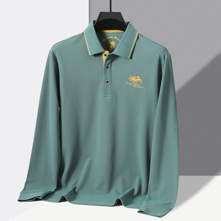Herren Sportliches Poloshirt mit strukturiertem Kragen und atmungsaktiven Eigenschaften Echoarchiv
