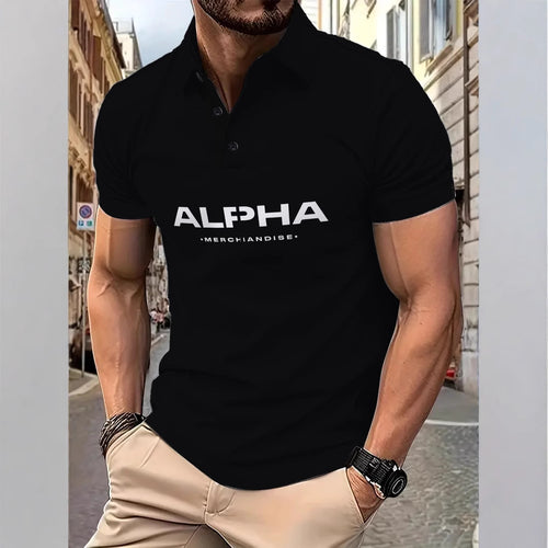 Herren Poloshirt mit modernem Grafiklogo und sportlichem Schnitt Echoarchiv