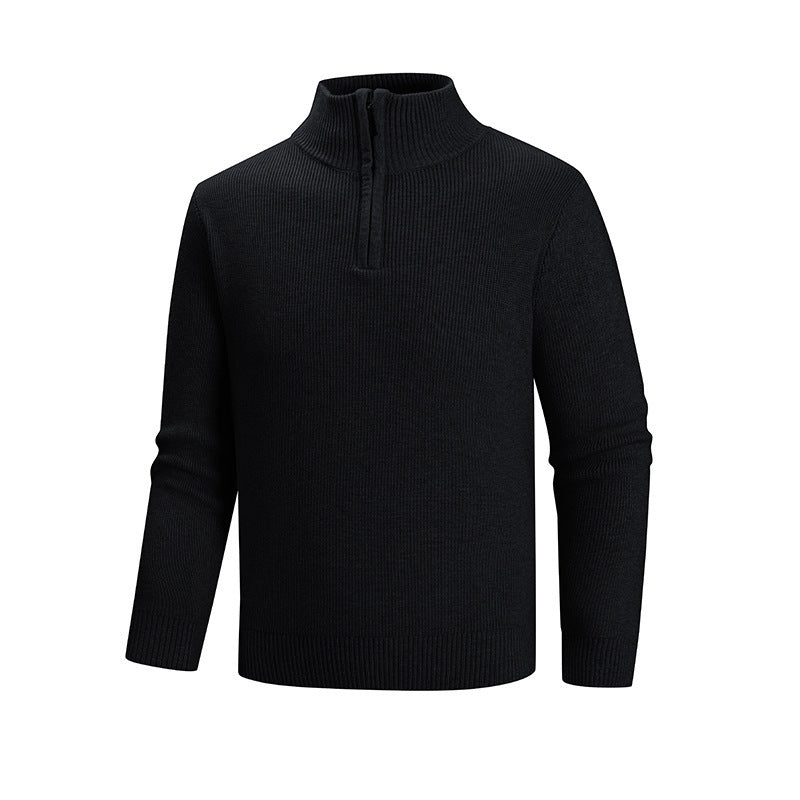 Herren Rollkragenpullover mit modernem Reißverschluss Echoarchiv