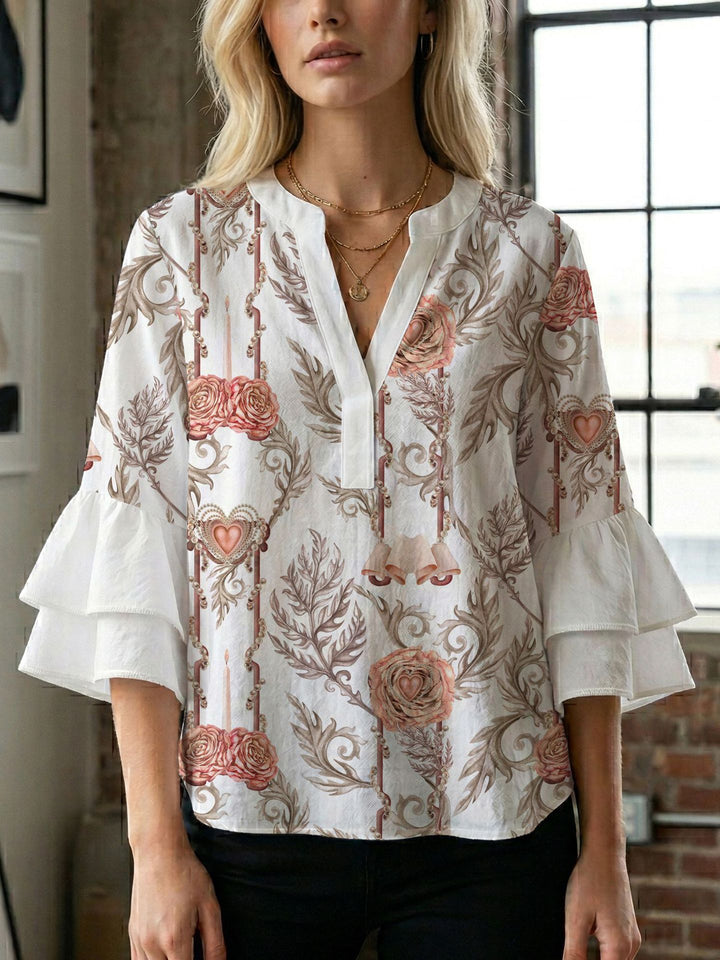 Damen Bluse mit wunderschönen floralem Design Echo Archiv
