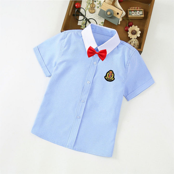 Jungen Elegantes Kurzarmhemd mit Fliege Echo Archiv