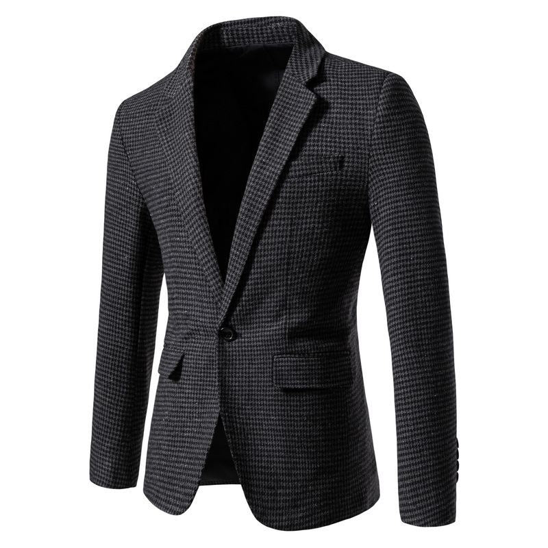 Herren elegante Anzugjacke im klassischen Hahnentritt-Design Echoarchiv