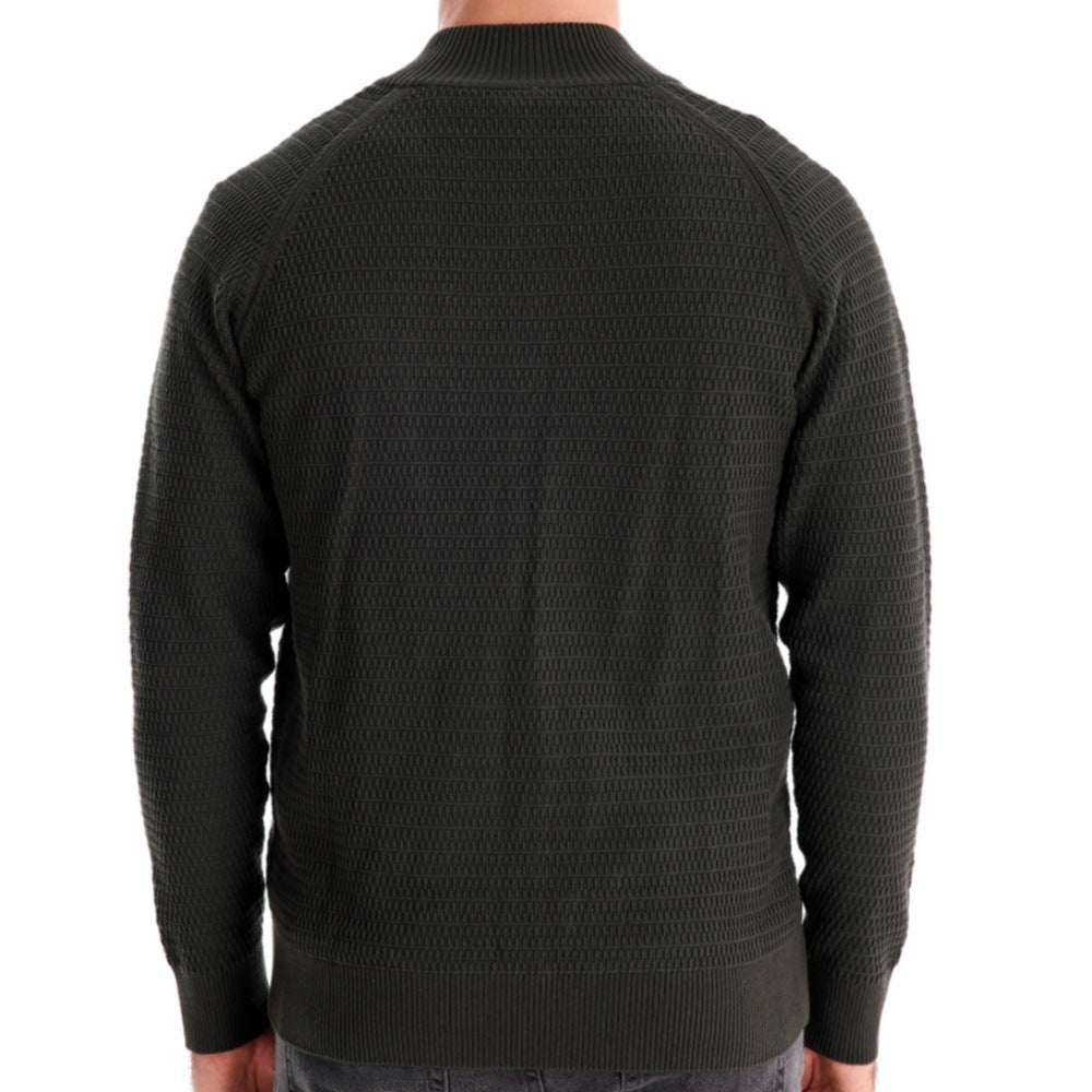 Herren Strickjacke mit strukturiertem Design und praktischen Knöpfen Echoarchiv