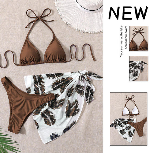 Damen Triangel-Bikini mit bedrucktem Wickelrock Echo Archiv