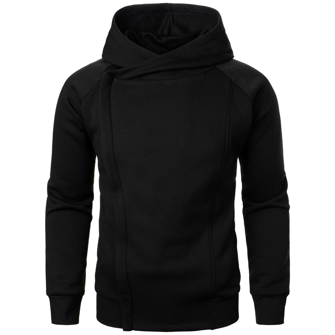 Herren modischer Hoodie mit asymmetrischem Kragen und bequemen Taschen Echoarchiv