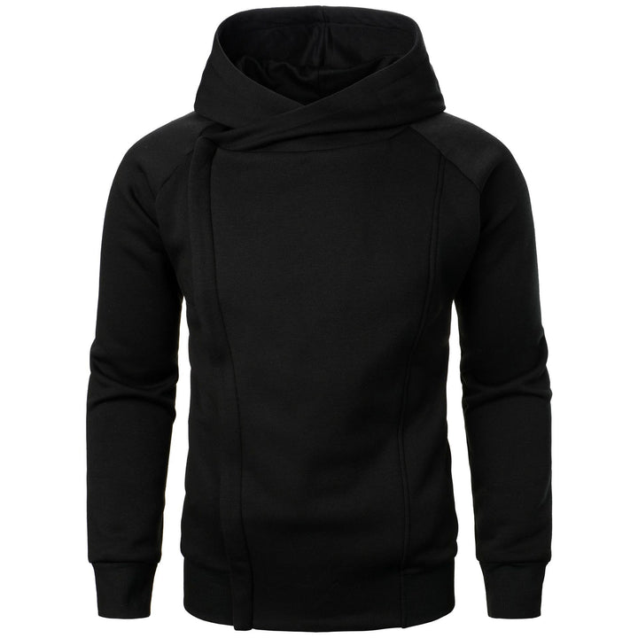 Herren modischer Hoodie mit asymmetrischem Kragen und bequemen Taschen Echoarchiv