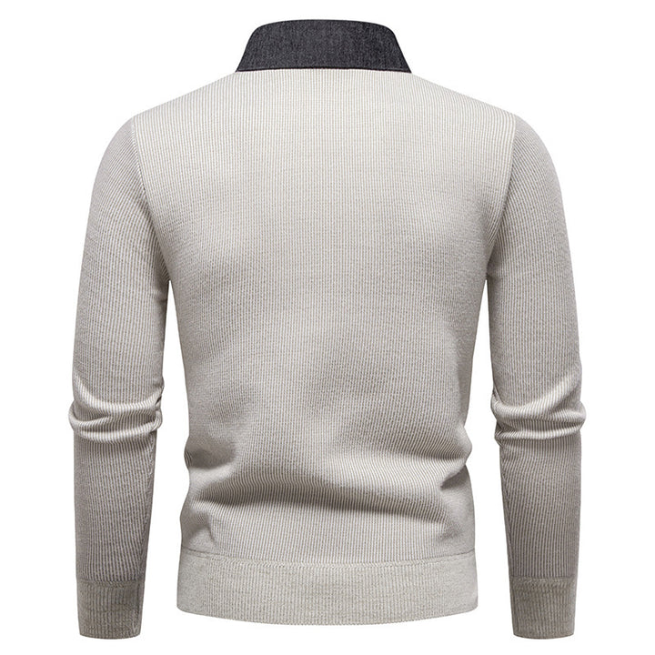 Herren Feinstrickpullover mit modernem Kragen-Design Echoarchiv