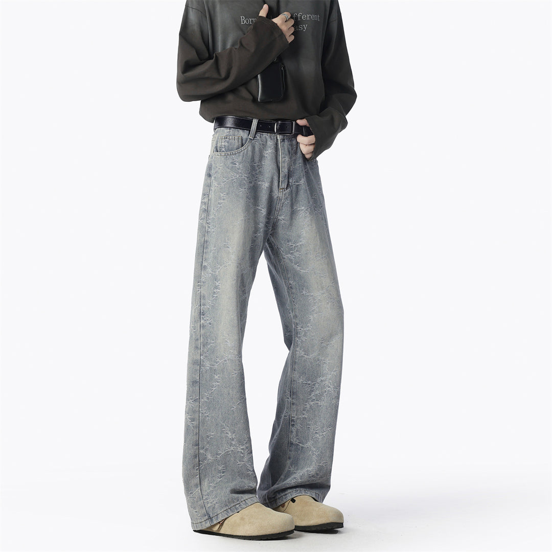 Herren Weite Jeans mit einzigartigem Muster und hohem Tragekomfort Echoarchiv