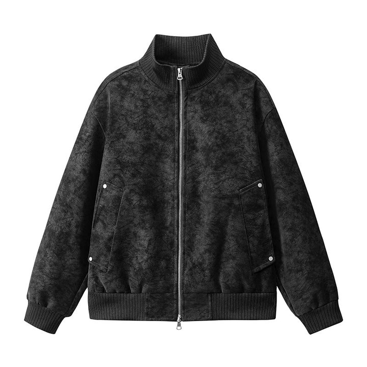 Damen Elegante Kunstlederjacke mit Stehkragen Echo Archiv