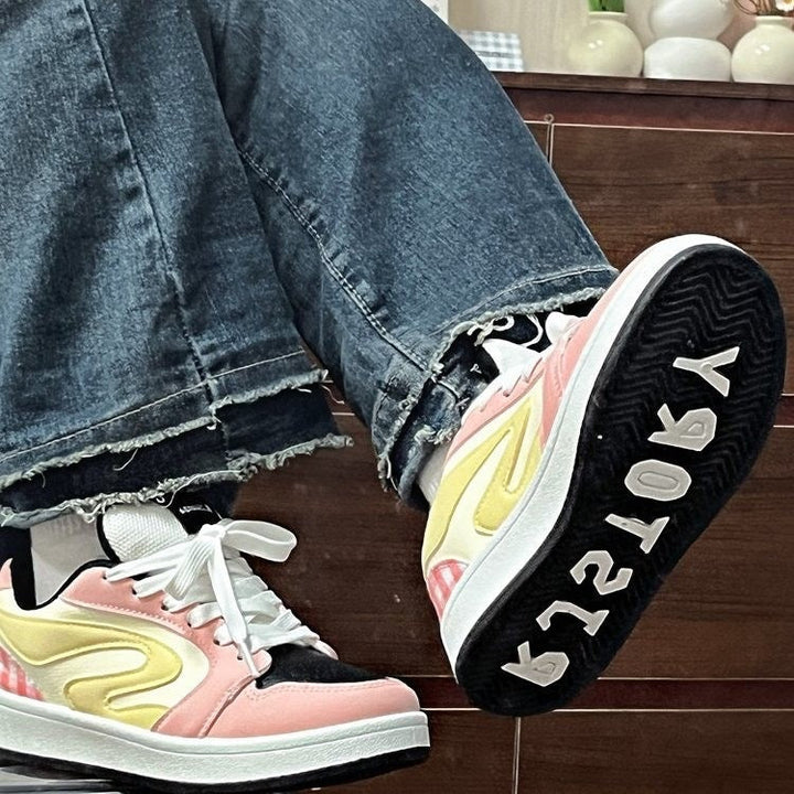 Damen Sneakers mit modischen Karodetails und atmungsaktiver Laufsohle Echo Archiv
