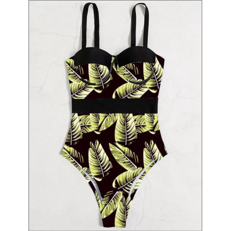 Damen Einteiler Badeanzug mit floralem Design und eleganter Silhouette Echo Archiv