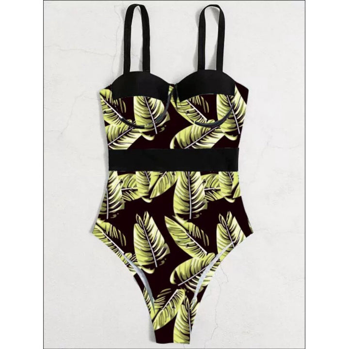 Damen Einteiler Badeanzug mit floralem Design und eleganter Silhouette Echo Archiv