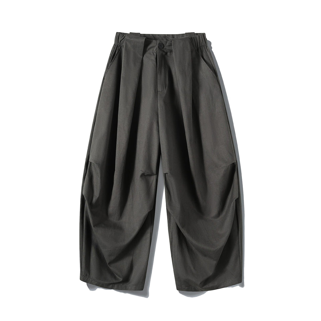 Damen Weite Culotte-Hose mit hohem Bund, Plissee-Detail und Utility-Panel Echoarchiv