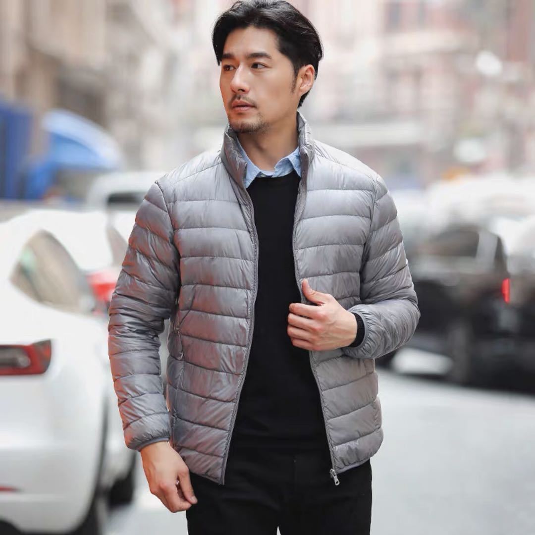 Herren Ultraleichte gesteppte Kapuzenjacke mit windabweisender Hülle und Kompaktpackfunktion Echoarchiv